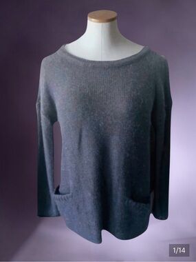 New! ULLA JOHNSON Blur Alpaca Blend Grosgrain Tie Sweater Size M